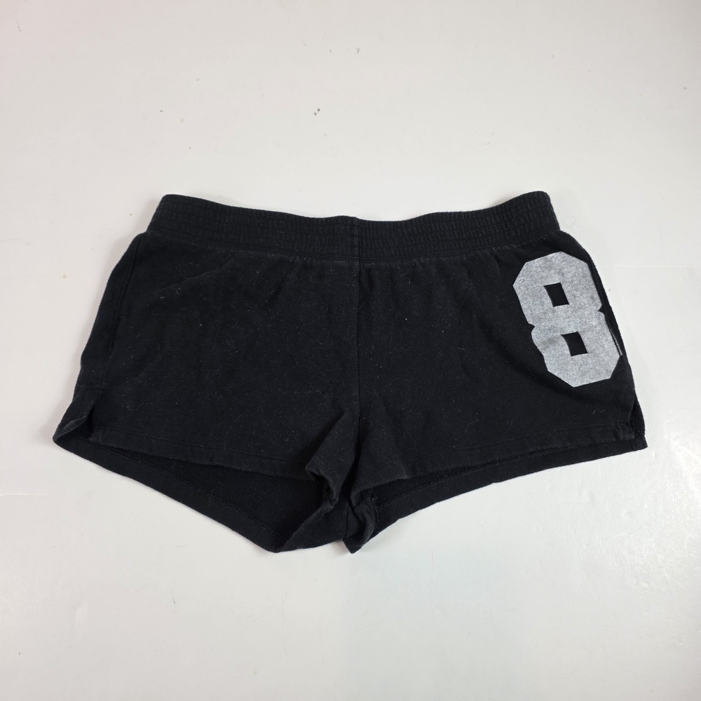 Victoria's Secret PINK 86 Logo Black Sweat Shorts Size small